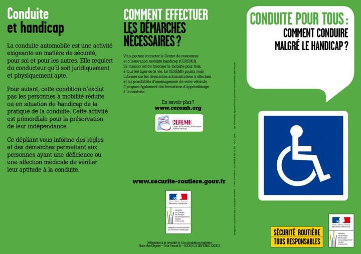 Conduite et handicap Tours